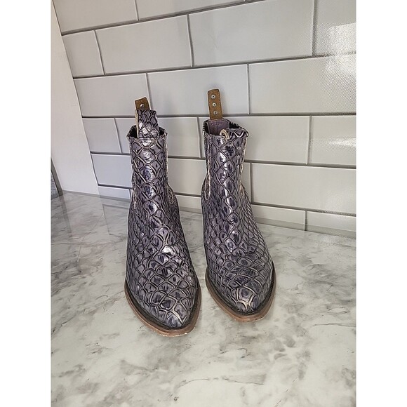 Freebird by Steven Faith Women’s 9/9.5 Ankle Boots  Leather Snake Skin *READ - Picture 2 of 16